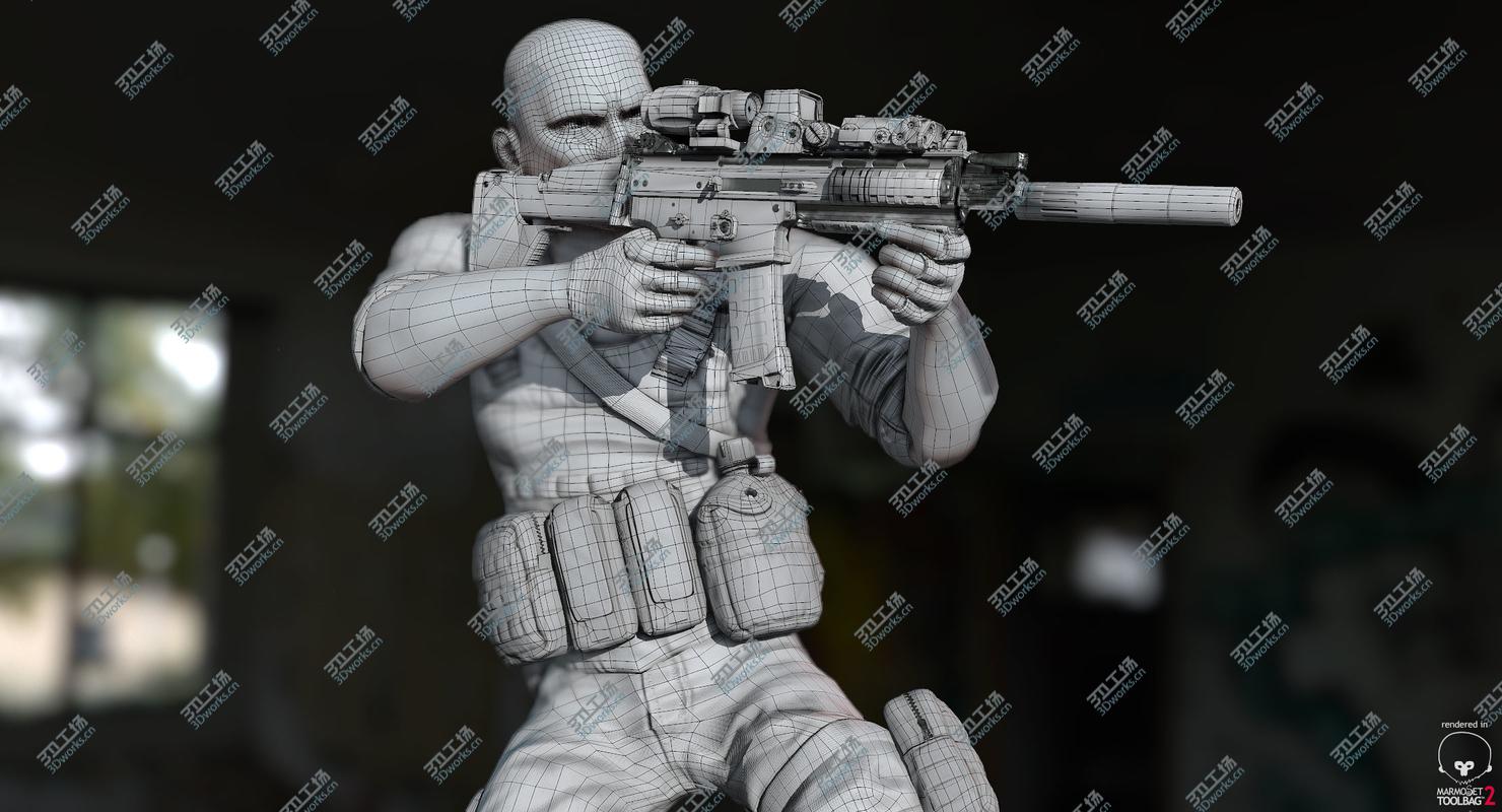 images/goods_img/2021040231/Rigged PBR Game Ready Male Soldier Hunter Militant  Paramilitary (Several Color Options)/4.jpg